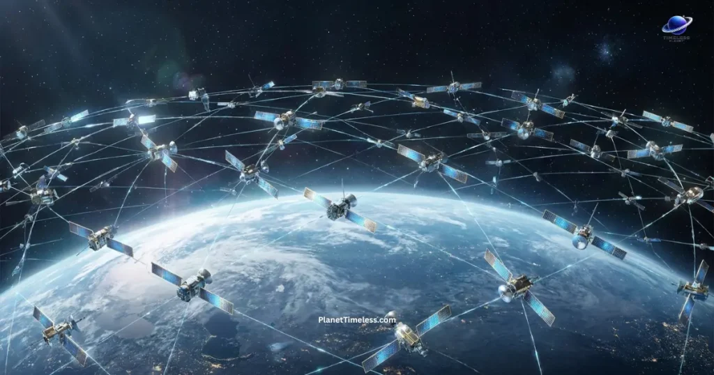 Starlink satellite mega-constellation orbiting Earth enabled by SpaceX Starship reusability