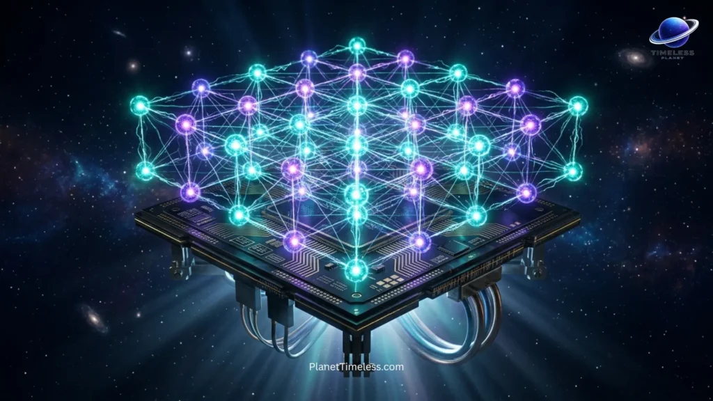 Quantum computing processor with entangled qubit nodes — quantum entanglement in technology