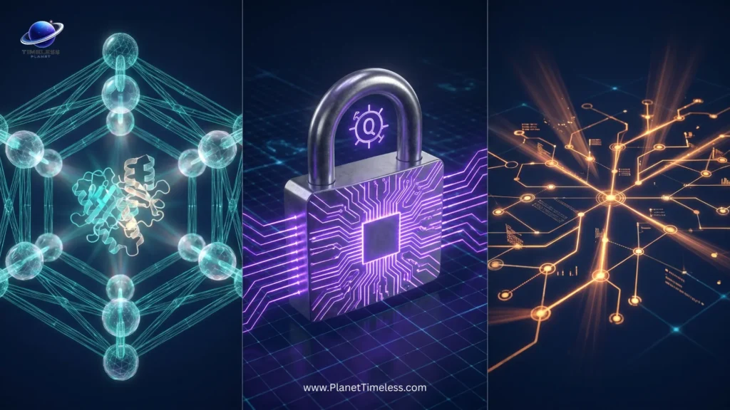 Three key applications of quantum computers — molecular simulation, encryption, and network optimization